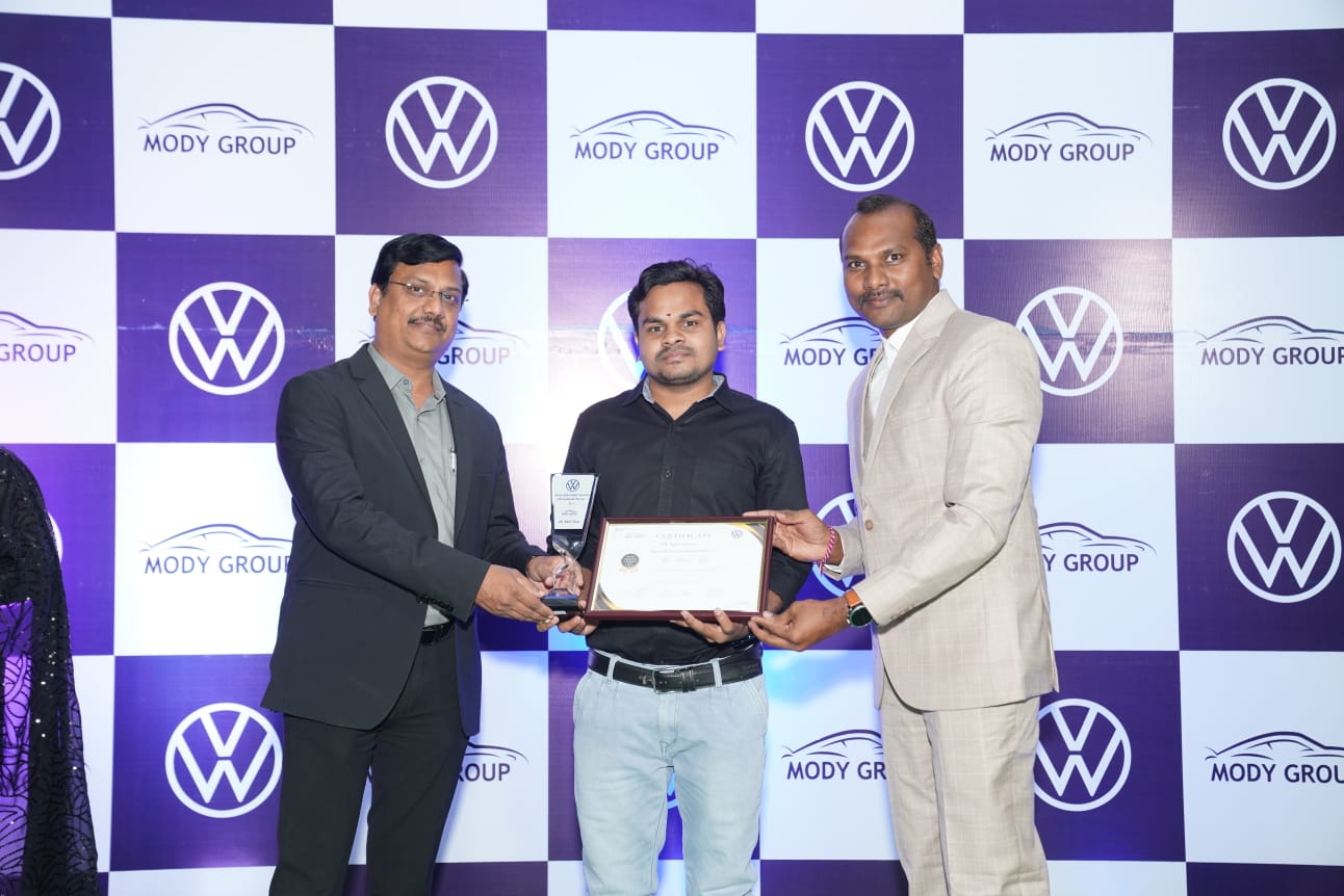 Volkswagen Excellence award presented by Mody Group